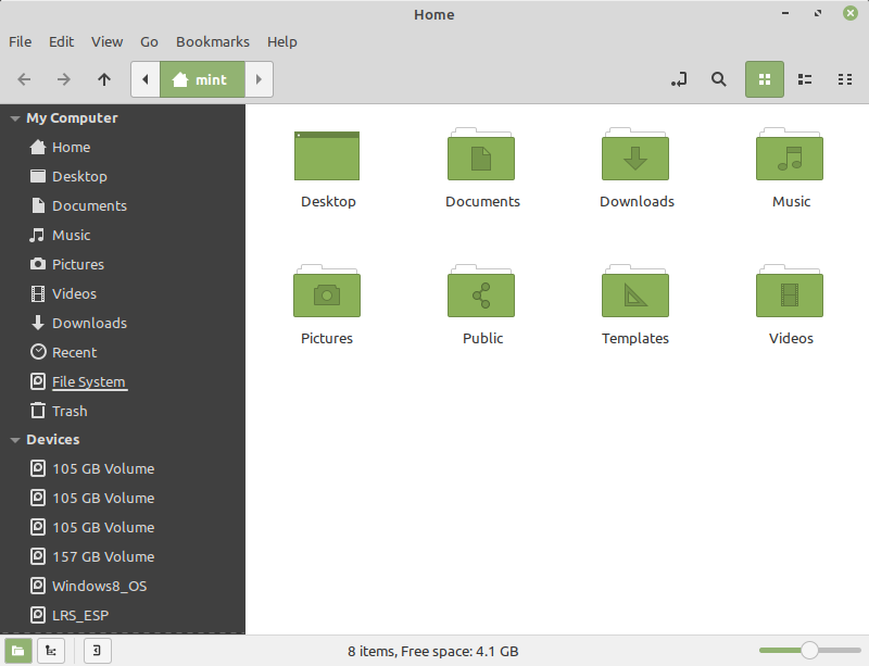 File manager, fonts