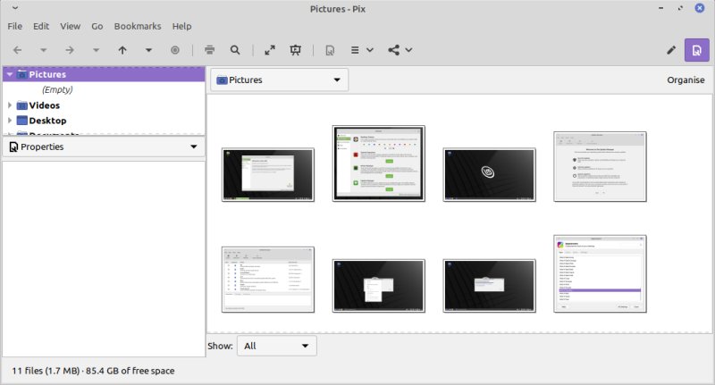 Pix, no sidebar resize