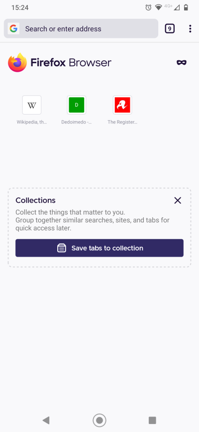 Firefox, collections