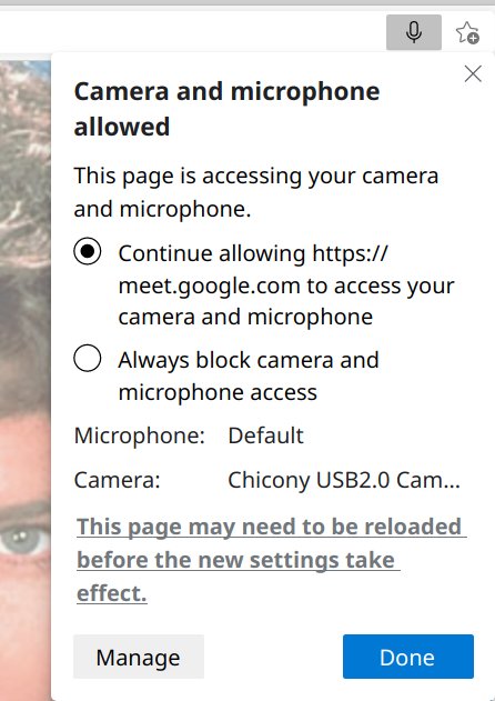 Camera & microphone management