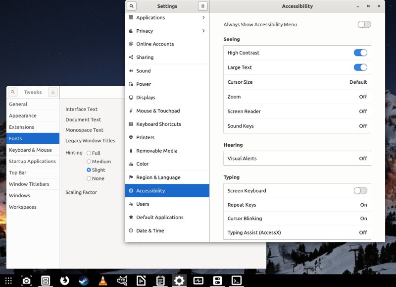 High contrast theme applied
