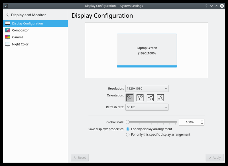 Resolution set to 1080p