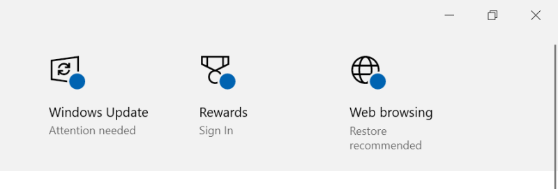 Settings notifications