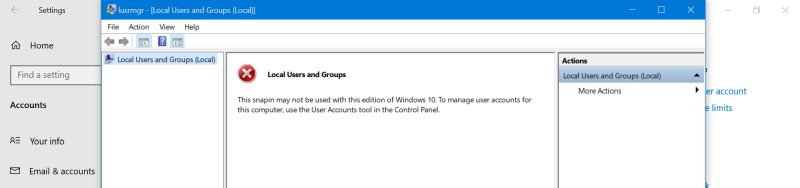 Account creation error
