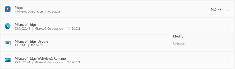 Uninstall grayed out