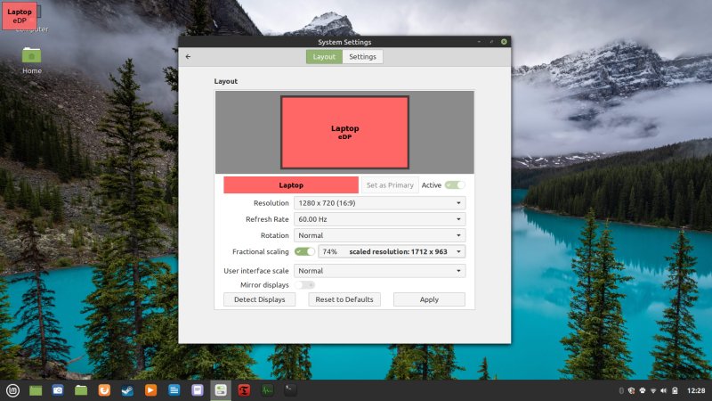 Lower resolution, downscaled