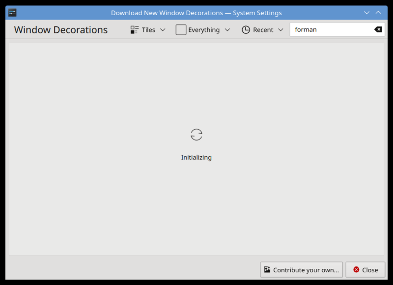 Window decorations never load