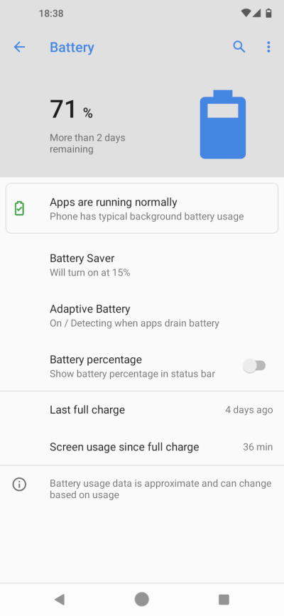 Battery life