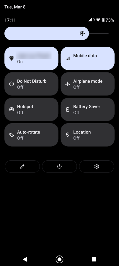 Quick actions sorted
