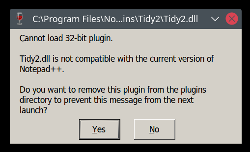 Plugin error