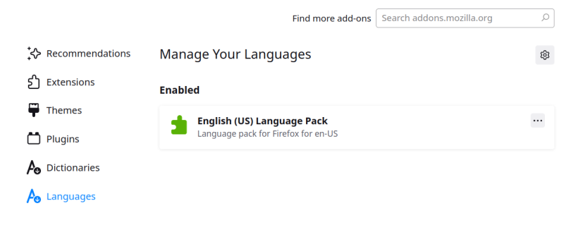 Language packs removed