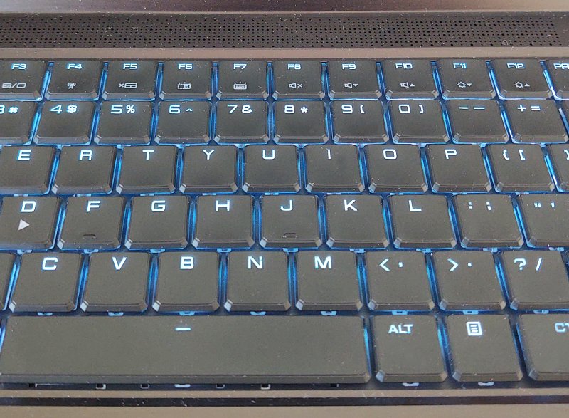 Keyboard, fixed backlight