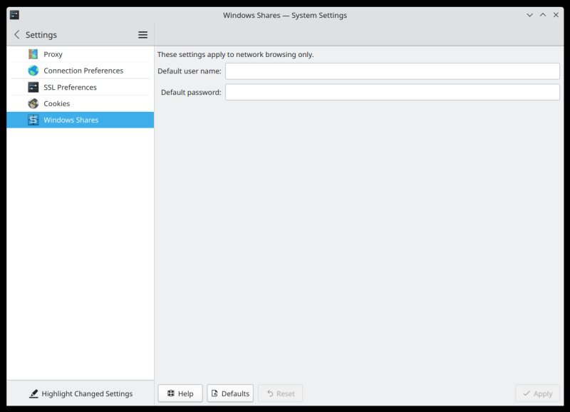 Plasma, Windows Shares