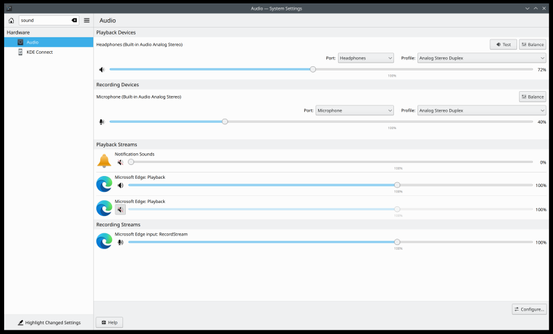 Edge, sound was muted