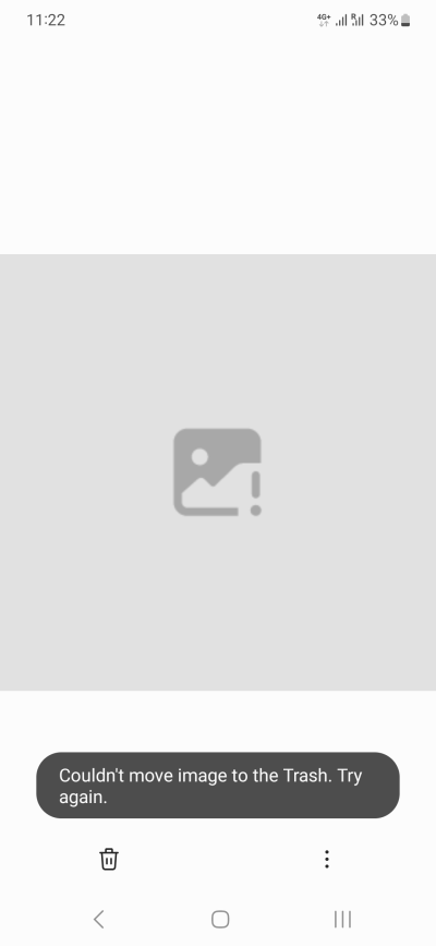 Cannot move image to Trash