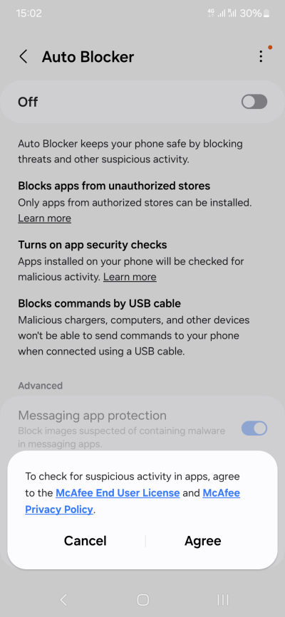 Auto Blocker, terms of use