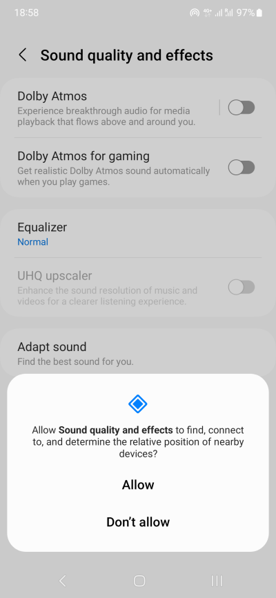 Sound, nearby devices