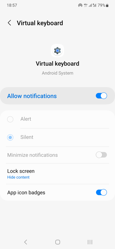 Virtual keyboard notifications