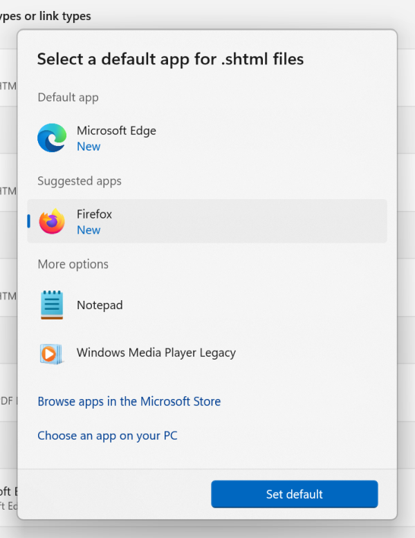Firefox, per protocol