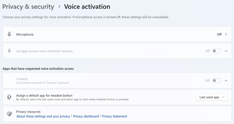 Voice activation