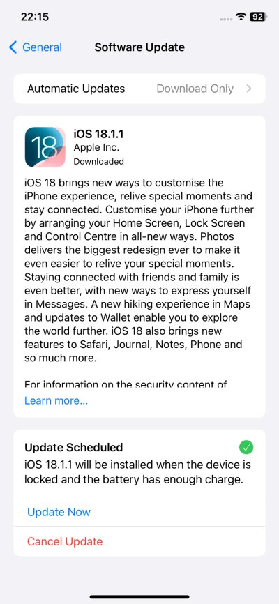 iOS update