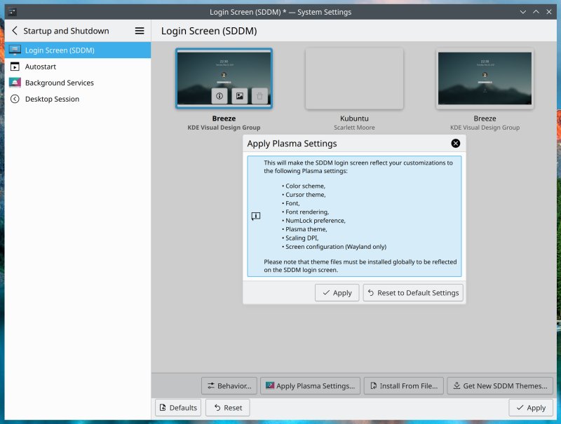 Customize login screen