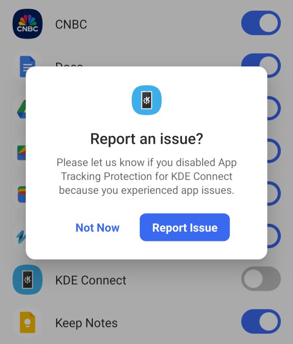 Manually exclude app