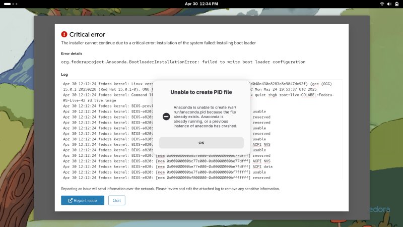 Wizard restart error