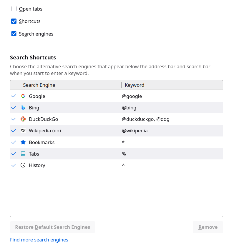Firefox, no add button