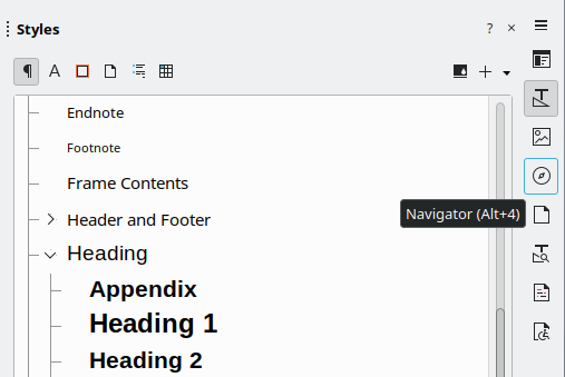 Navigation & Styles switch