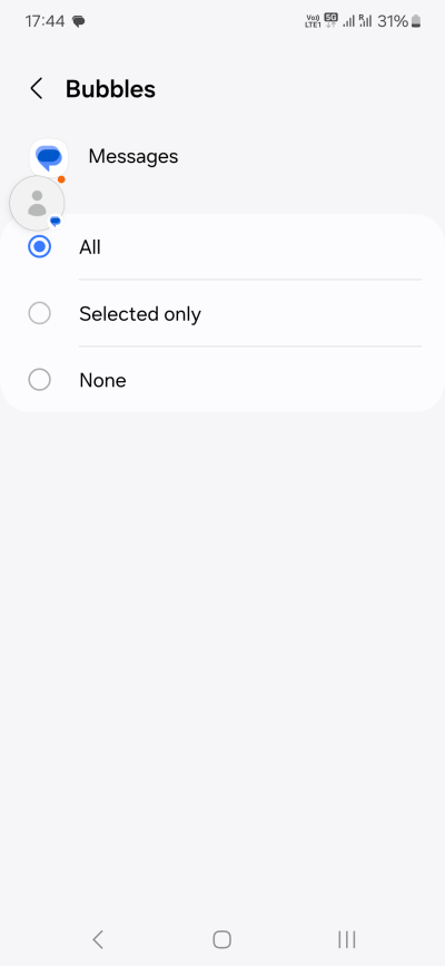 Bubbles interfere with usability