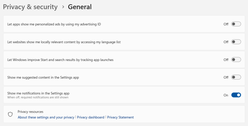 General, notifications