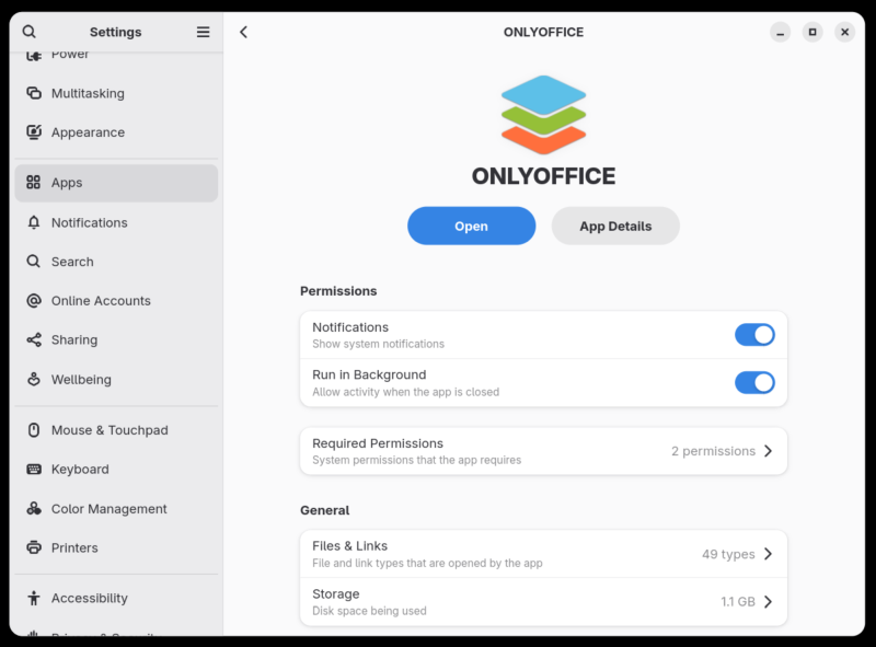 Flatpak permissions 1