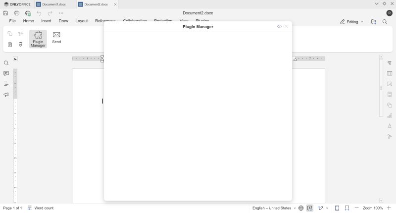 Plugin Manager, blank