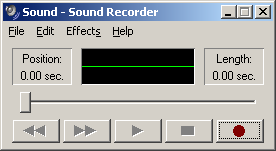 Sound recorder windows
