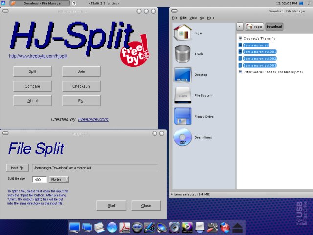 HJSplit Linux done
