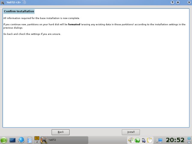 Confirm installation