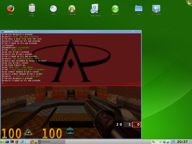OpenArena playing