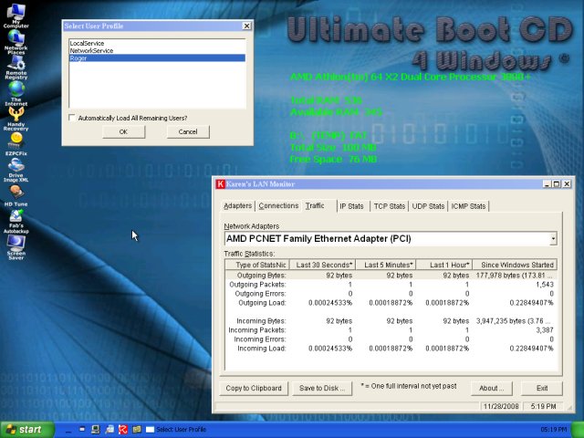 Karen's LAN Monitor and registry editor