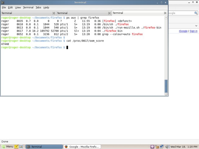 Mem score after memhog