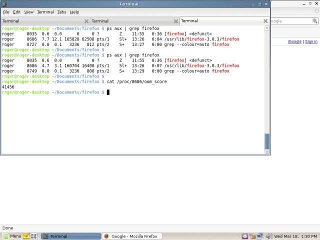 Current mem score after memhog