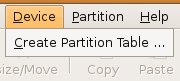 Create partition table