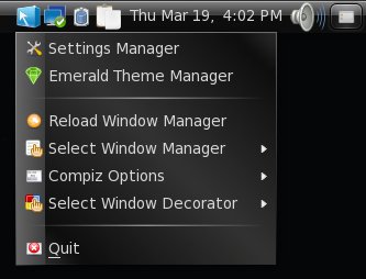 Compiz menu