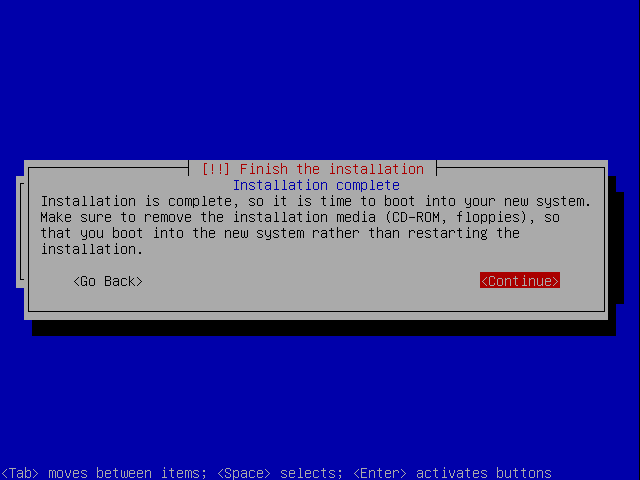 Installation complete