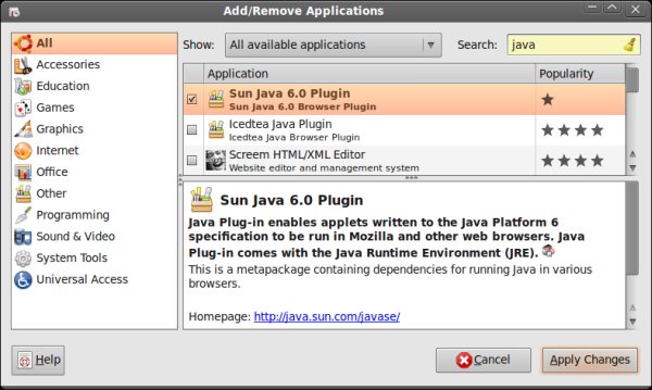 Java plugin