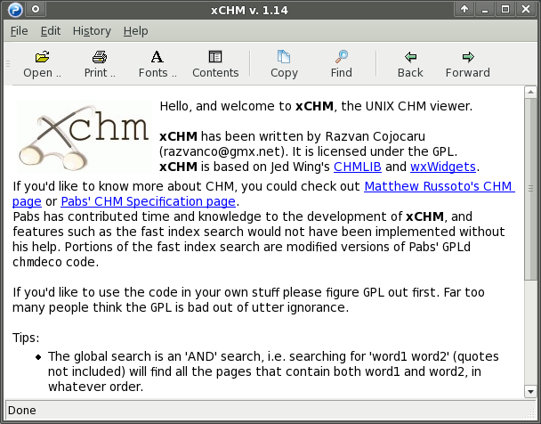 CHM viewer