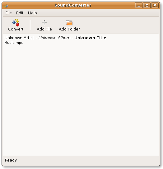 audio conversion SoundConverter