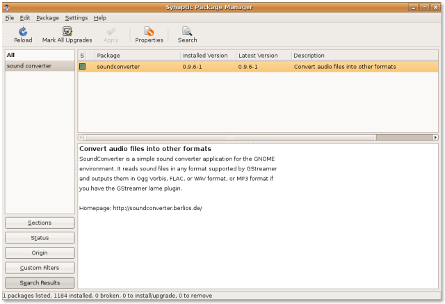 audio conversion Synaptic