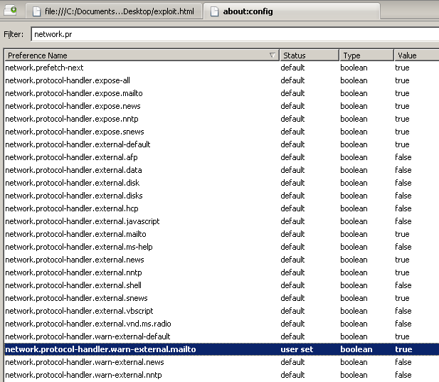 About:config warn mailto