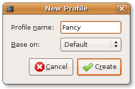 Change terminal - new profile